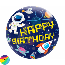 Bubble balon - Vesolje Happy Birthday